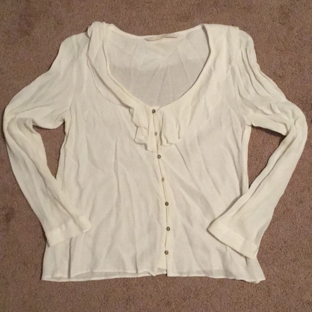 White button down blouse